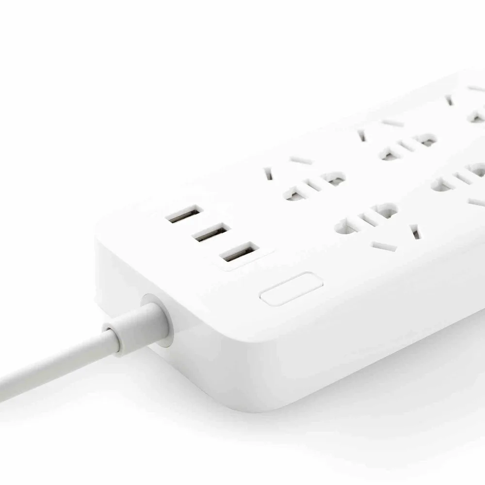 Xiaomi Оригинал Mijia силовая полоса 6 розеток штепсельная вилка 3USB удлинитель 2A