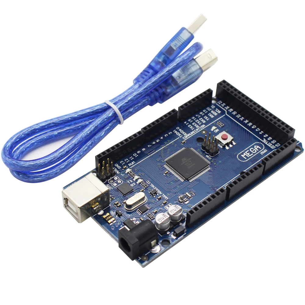 Мега 2560 R3 доска часть Mega2560 REV3 ATmega2560 16AU с USB кабель для Arduino совместимый 3D принтеры