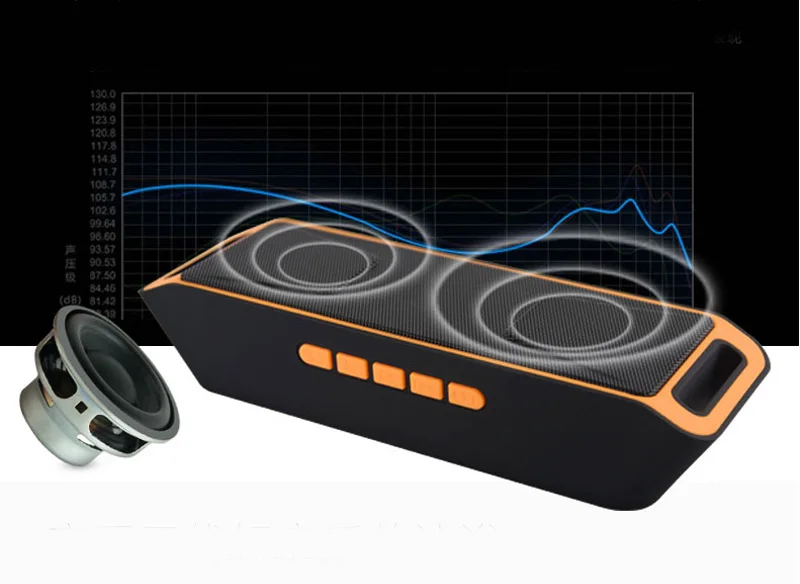 Ubit портативный беспроводной динамик Bluetooth 4 0 стерео сабвуфер TF USB fm радио