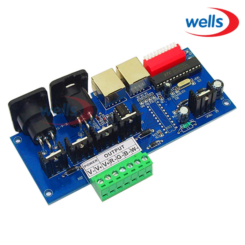 4 канала x 4A с интерфейсом RJ45 светодиодный контроллер RGBW простой декодер DMX DMX512