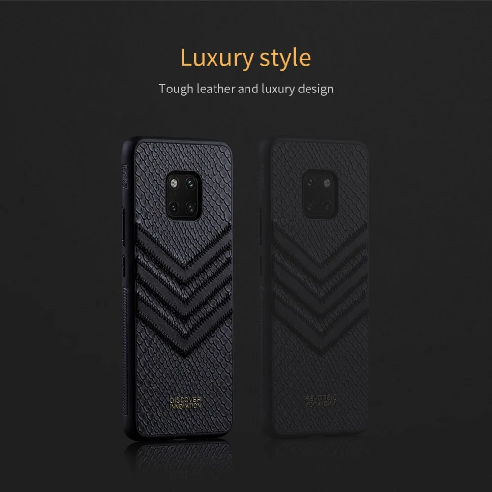 Престижный чехол Nillkin для Huawei Mate 20 Pro задняя крышка из искусственной кожи + Жесткий