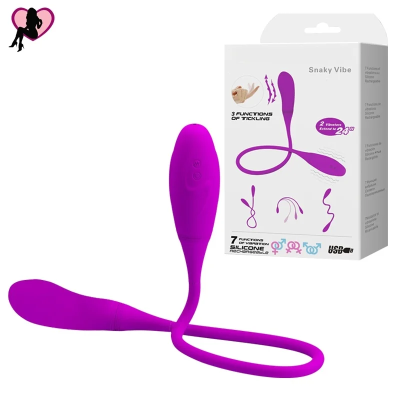 USB Charging Silicone Double-end Female Masturbation Vaginal and Anal Couple Vibrator Waterproof Clit Dual Massage | Красота и