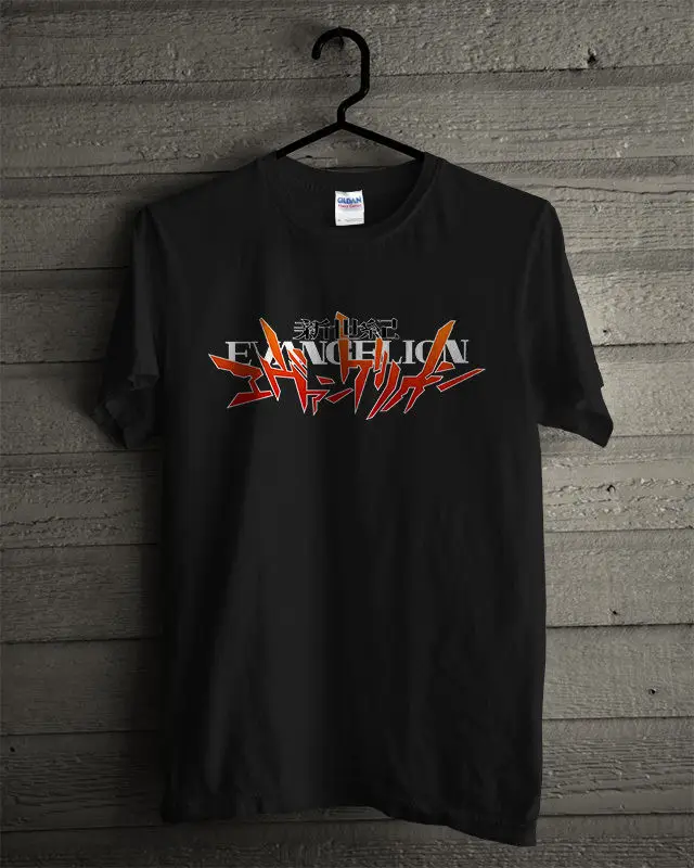 Новый NEON GENESIS EVANGELION Кандзи Логотип японского аниме Манга для мужчин черная