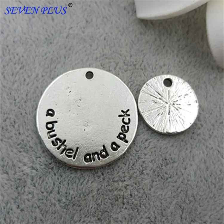 High Quality 10 Sets/Lot Antique Silver Plated Diameter 25mm and 15mm I Love You Words Charms Pendant For Necklaces | Украшения и