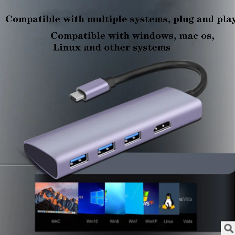 Thunderbolt 3 USB C HUB type c to 0 HDMI конвертер hdmi адаптер для MacBook Huawei Mate 20 Pro Type HUB|Кабели USB| |