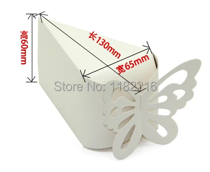 50 шт Сладкая бабочка белый торт коробка для конфет с Каллой Лилия Свадебные