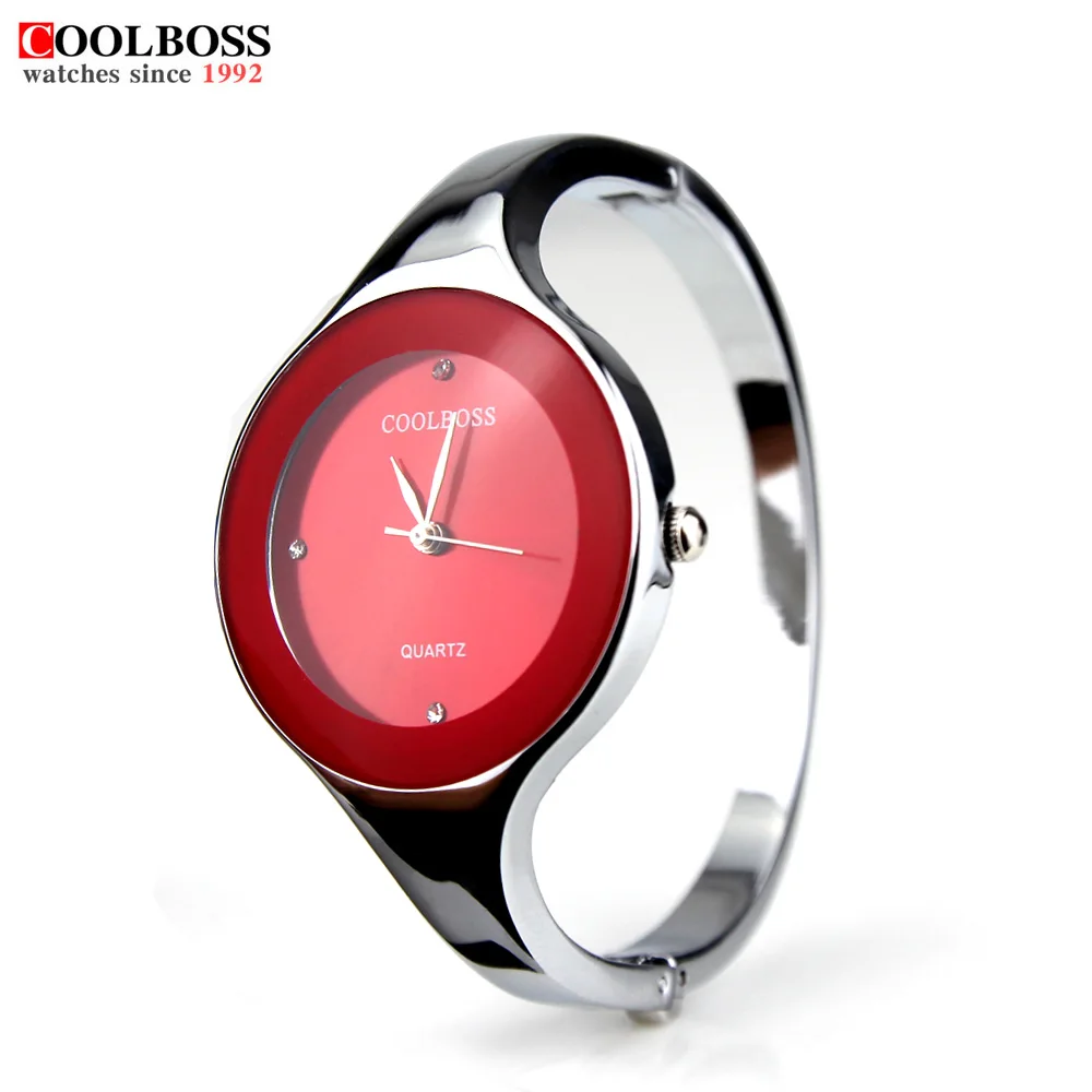 Часы для женщин Coolboss Элитный бренд Модные повседневное кварцевые уникальный стильный браслет часы Спорт женские наручные часы Relogio