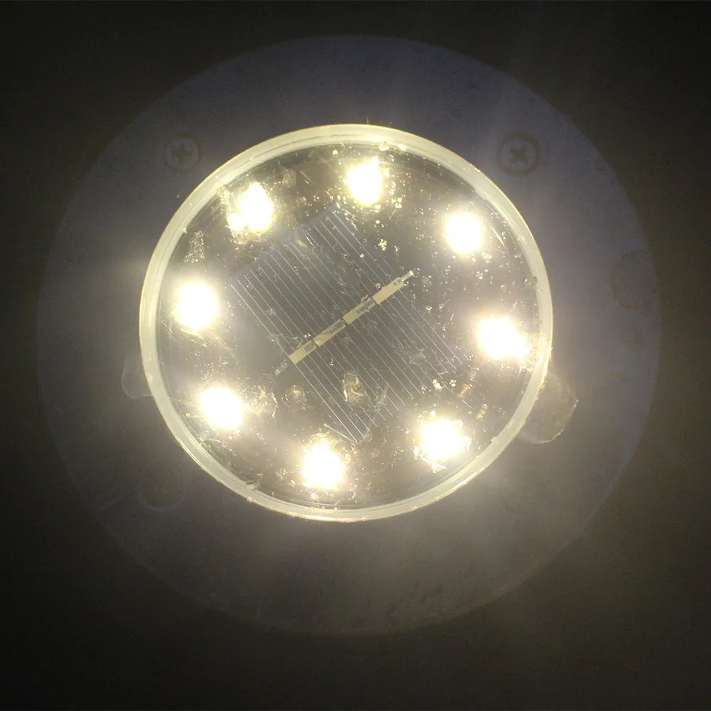 Новый модернизированный 8 led Солнечный свет Мощность похороненные лампы под