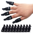 10 шт. пластиковые зажимы для ногтей отмачиваемый гель для снятия лака обертывания инструменты для очистки ногтей для маникюра обезжириватель для ногтей советы для дизайна ногтей для плавников