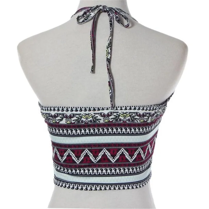 Женский винтажный короткий топ Boho Короткий Повседневный жилет с вырезом