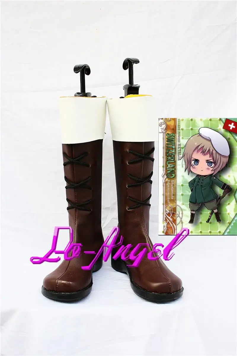 Ботинки аниме APH Axis Powers Hetalia Swiss Cosplay вечерние коричневые ботинки по