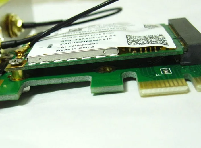 50 шт. Bradn Новый 2в1 512AN 5100 802.11n 300 Мбит/с беспроводной wifi mini pci e к wlan карта для win vista 7 8| |