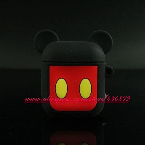 2 Для Airpods сумки 3D силиконовые наушники Минни Микки мультфильм беспроводной Bluetooth наушники чехол Защитный чехол для Airpods - Цвет: 2