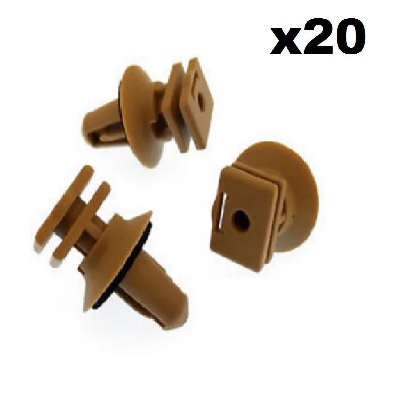 

20x For BMW Interior Plastic Clips for Trims on Sill & Door Entrance- Biege Clips