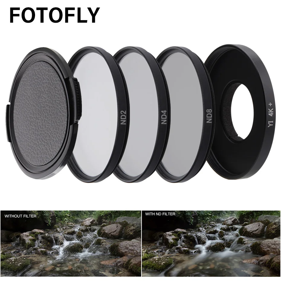 FOTOFLY Action Camera Accessory For Xiao yi Lite 4K Neutral Density Multi-Layer Coating Films Filter Yi 4K+ Plus Lens | Электроника