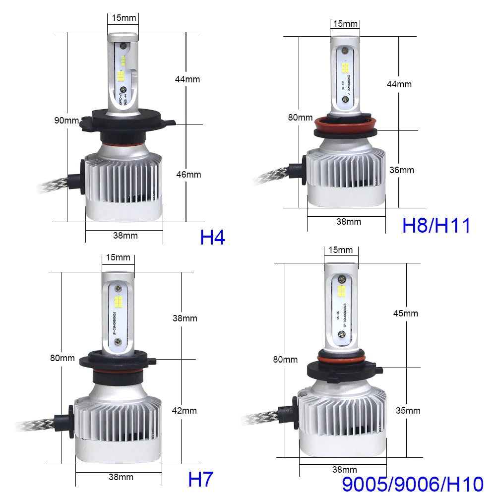 KEIN H4 H7 H8 H11 H10 H16 9005/HB3 9006/HB4 CSP светодиодный ные лампы для автомобильных фар ближнего
