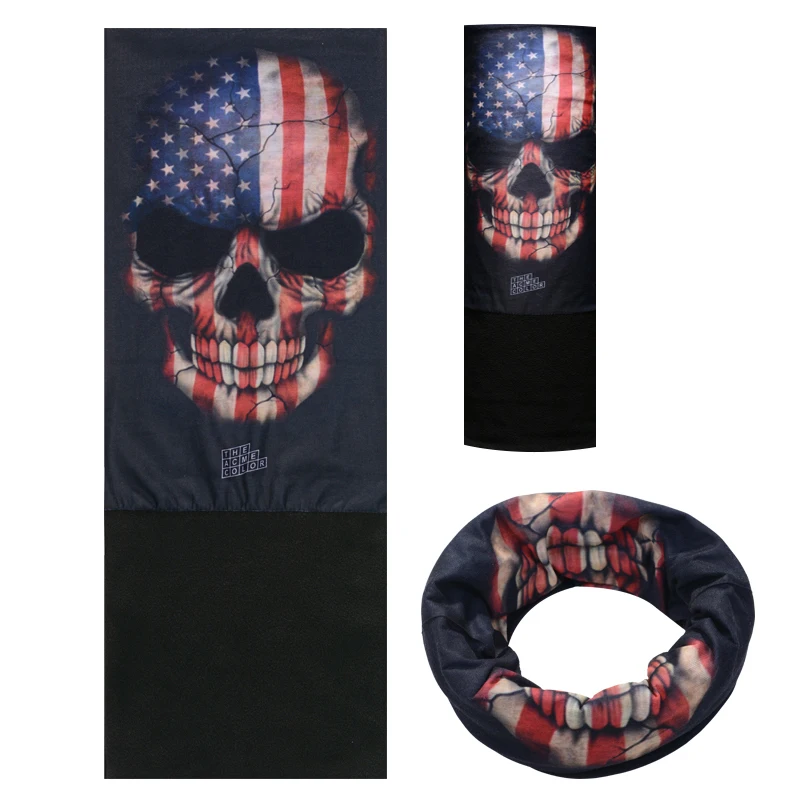 ROCKBROS теплая флисовая маска для лица походов бесшовная Бандана Балаклава Шарф