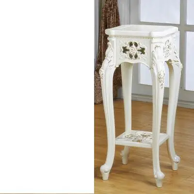 Ivory 34x34x85H cm Европейский стиль, Цветочная полка для гостиной, роскошное зеленое растение, для помещений, Многоэтажный пол, балкон, полка для хранения Горшков - Цвет: Ivory 34x34x85H cm