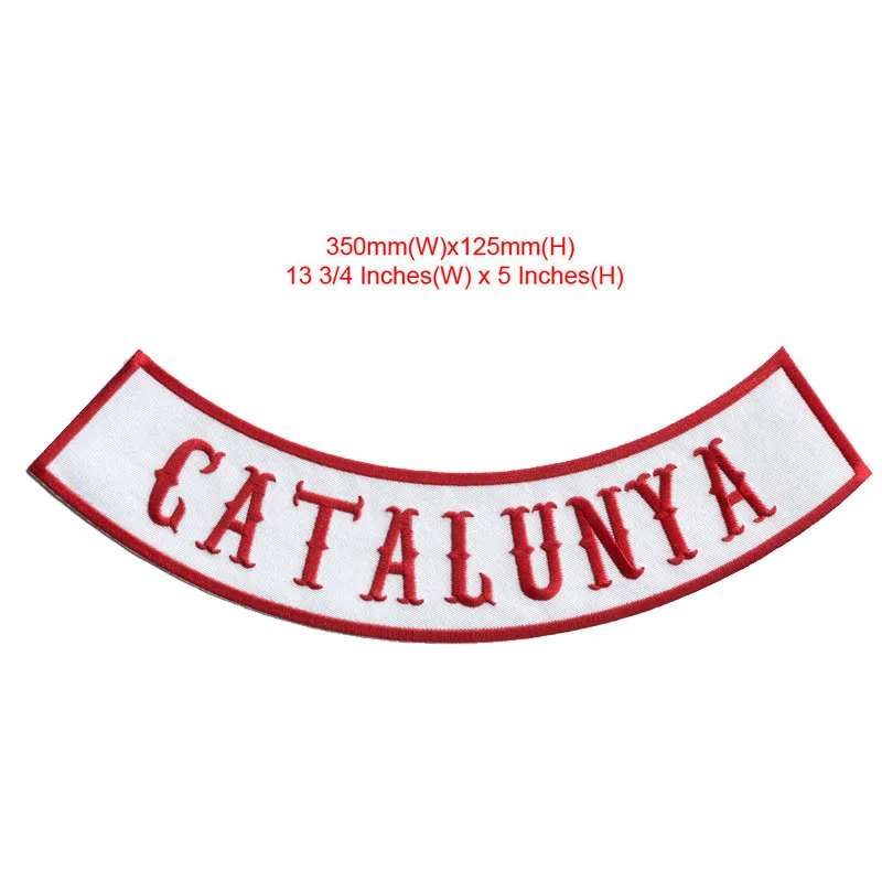 CATALUNYA рокер куртка на заднюю панель с полной защитой из заплата вышивки 350 мм
