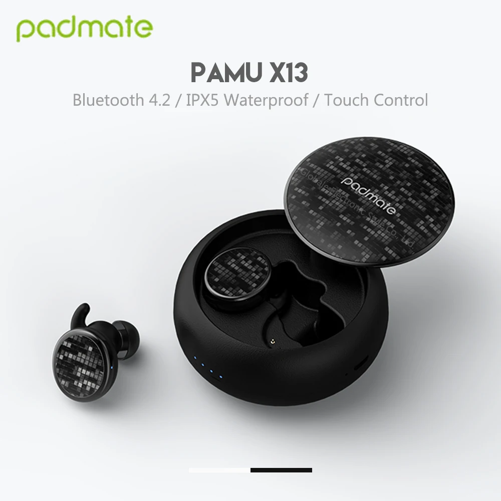 Оригинальные Padmate Pamu X13 TWS наушники Bluetooth беспроводные IPX5 водонепроницаемые с