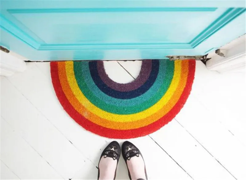 Rainbow Carpet Rug 41x75 см лимонный коврик с узором абсорбирующий коврик коврики и ковры для дома гостиная дверной коврик - Цвет: Rainbow Carpet Rug