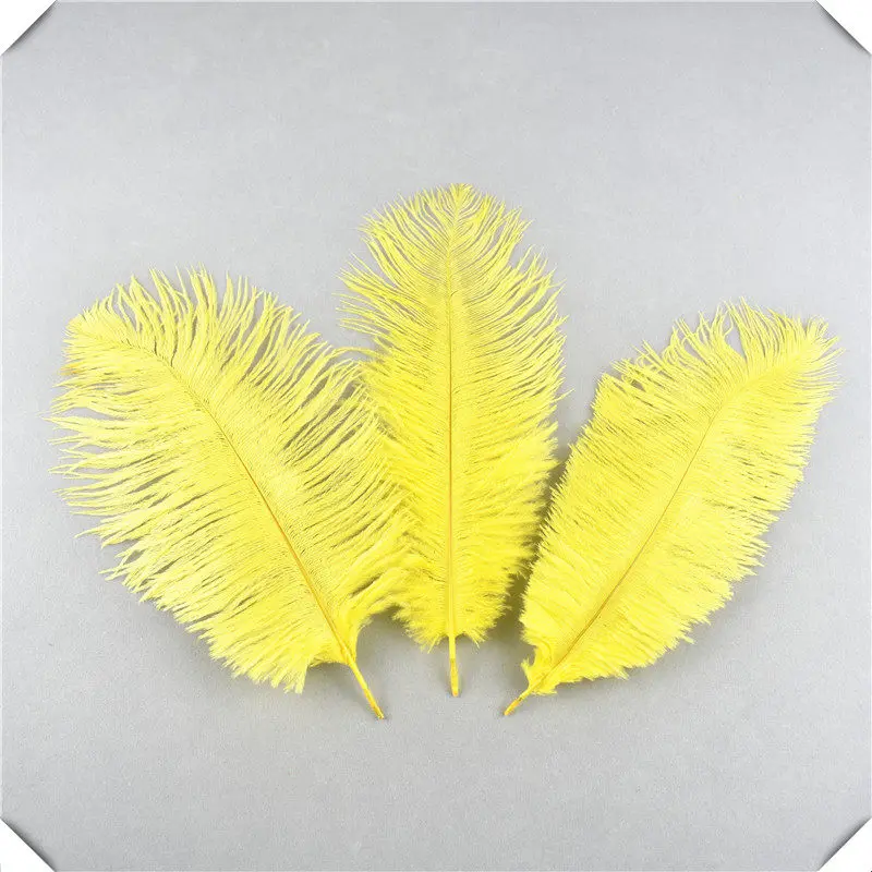 Yellow Красивые 10 шт./лот страусиные перья 25-30 см перья для поделок «сделай сам» принадлежности для свадебной вечеринки карнавальные украшения - Цвет: Yellow