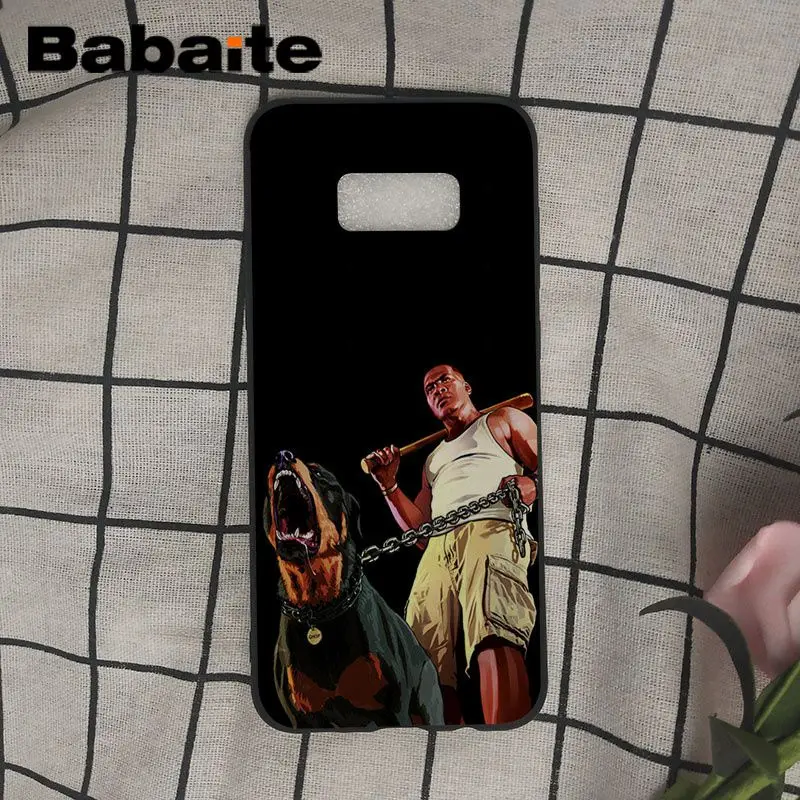 Babaite Grand Theft Auto GTA V TPU черный чехол для телефона Samsung Galaxy s9 s8 plus note 8 note9 s7 s6edge
