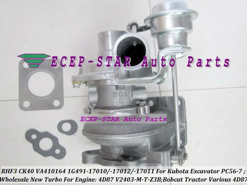 Бесплатная доставка RHF3 CK40 VA410164 1G491 17012 17010 турбо для экскаватора Kubota PC56 7 трактора