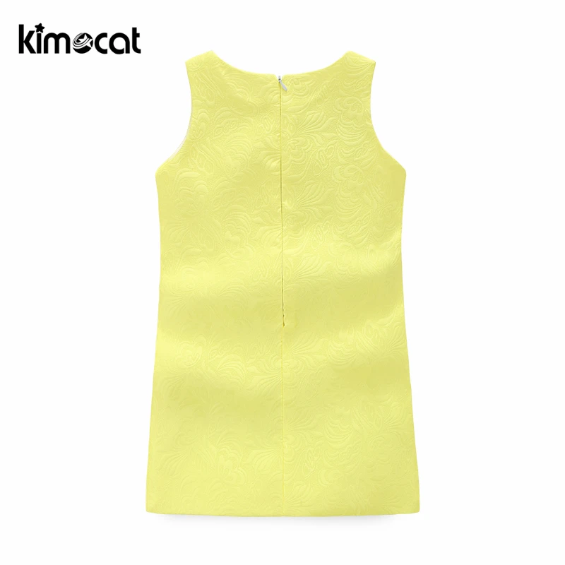 Kimocat Summer Baby colorful dress Fashion castle Toddler Kid Girls Sleeveless Handmade manga princess sundress | Детская одежда и