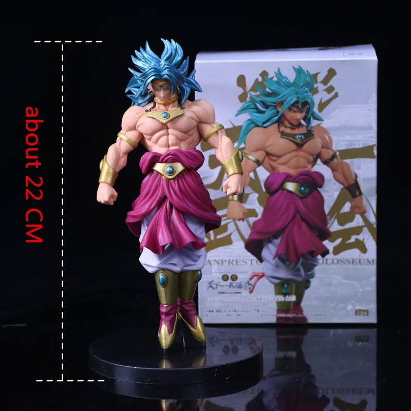 22 см Dragon Ball Z рисунок dxf Super Saiyan Broly DragonBallZ Broli рисунок Banpresto скульптуры Большой фигурку модель