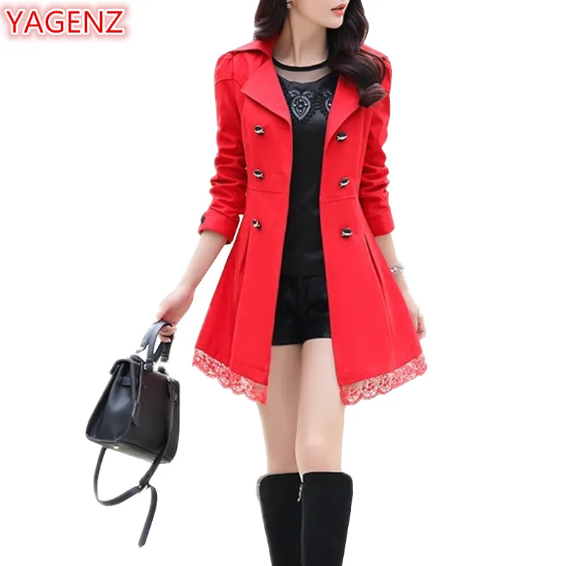 Женское длинное кружевное пальто повседневное облегающее большого размера с