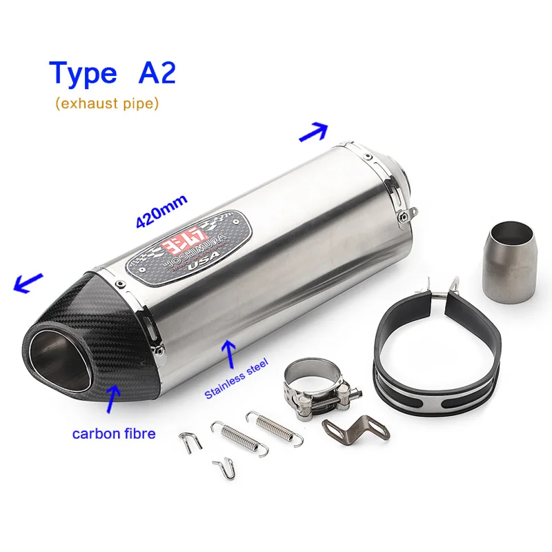 51 мм мотоцикл akrapovic Yoshimura выхлопная труба для NINJA250 CB1000R CRF230 GSR650 Z1000 R6 ATV Dirt Bike