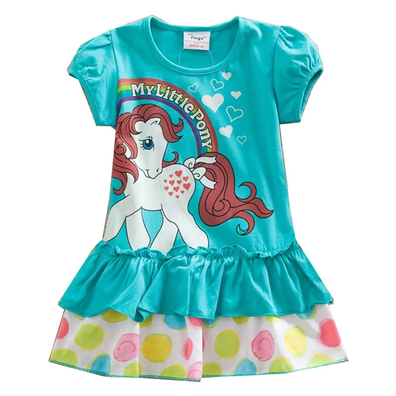 Dxton летнее платье для девочек принцессы с героями мультфильмов Лоскутная детская