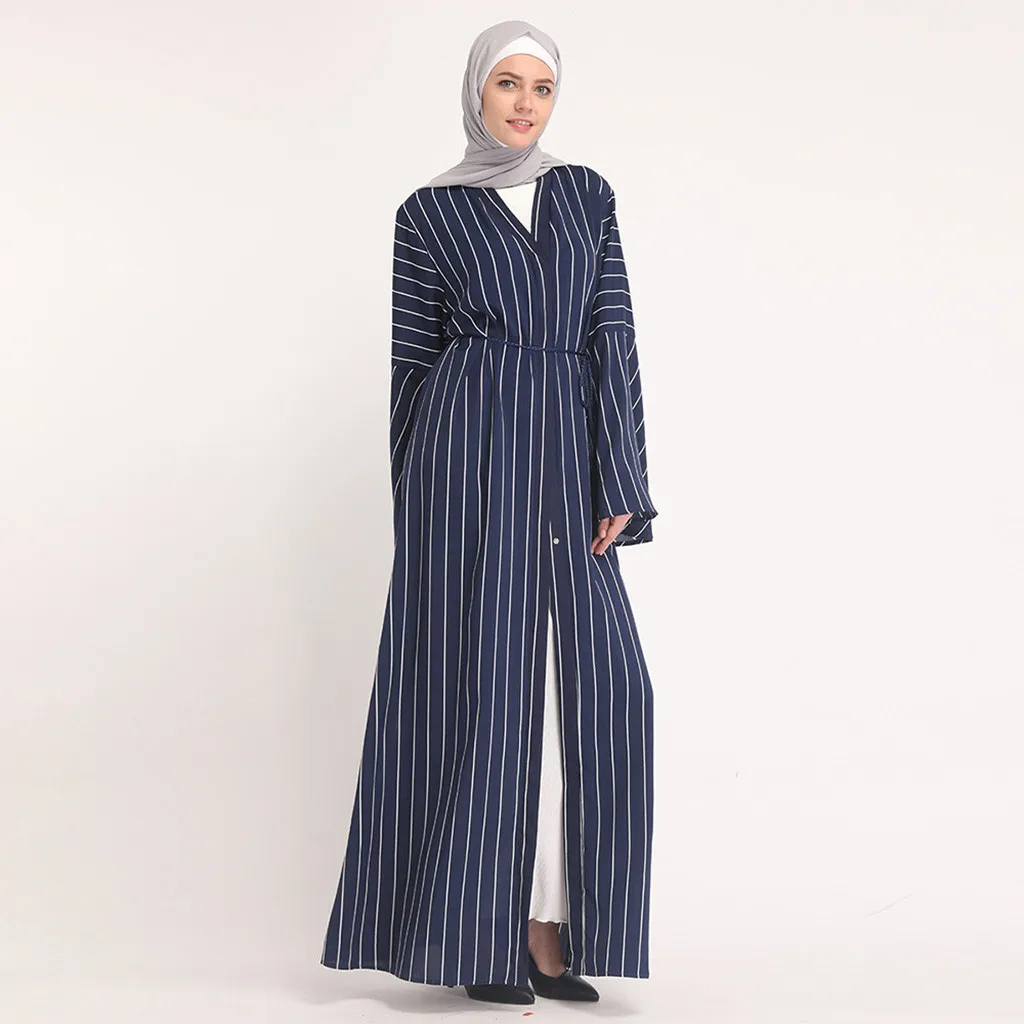 Женский модный кардиган мусульманская верхняя одежда кимоно Абая Дубай