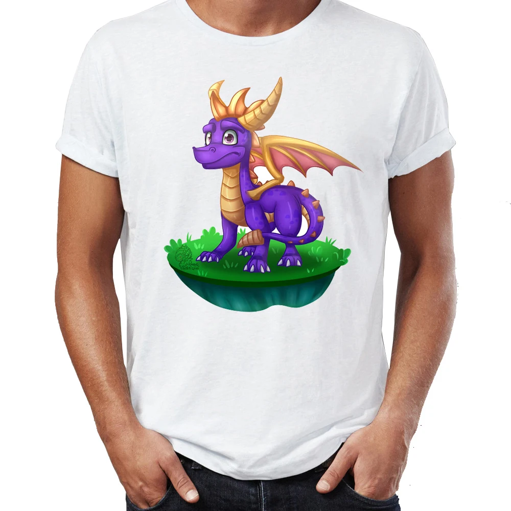 6 Повседневная мужская футболка с акварельным принтом Spyro детство герой произведение искусства печать футболка унисекс футболки Топы Harajuku уличная - Цвет: 6