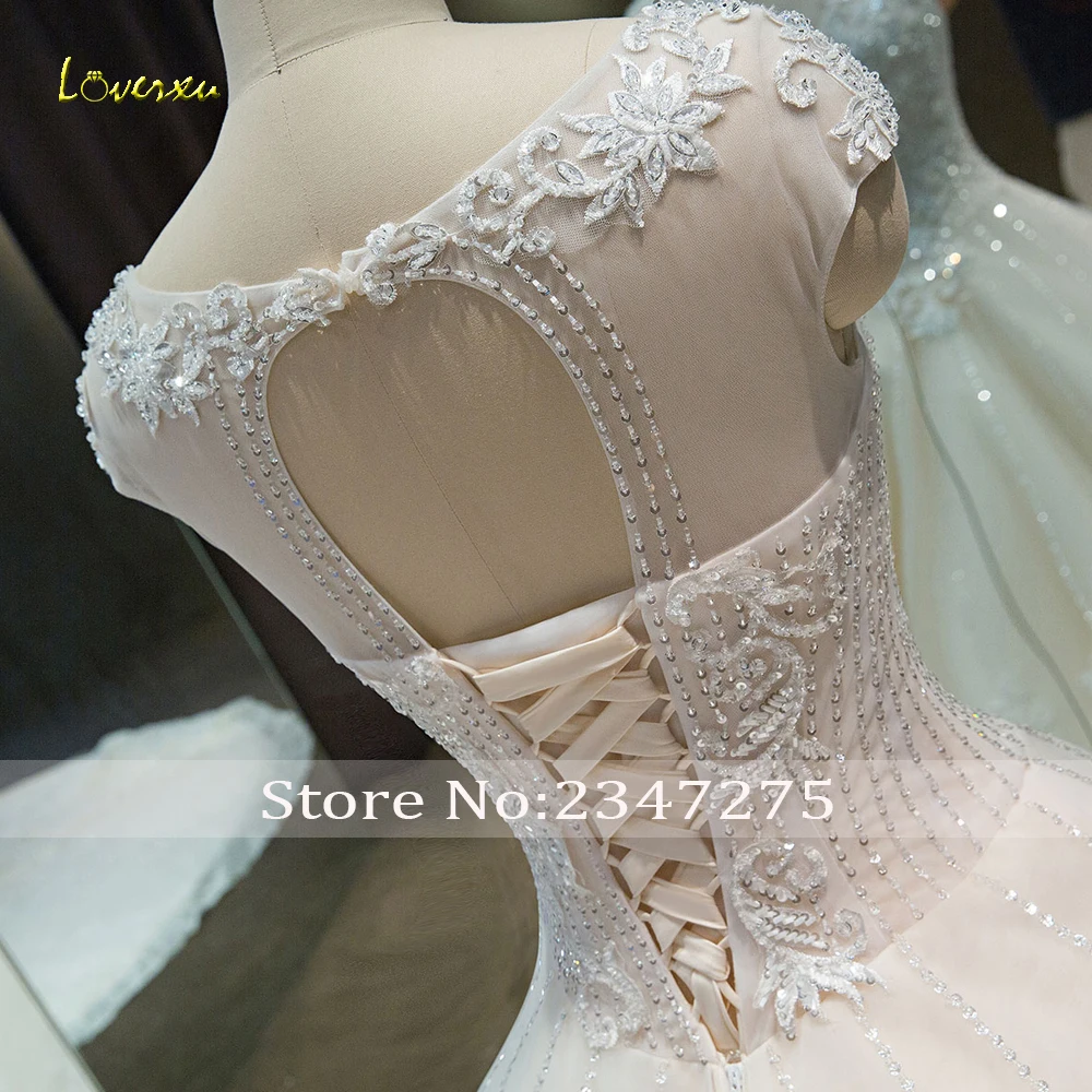 Loverxu Vestido De Noiva сексуальные кружевные свадебные платья с открытой спиной 2019