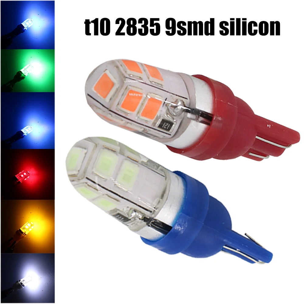 YSY 4 шт. t10 Светодиодная лампа W5W 194 Silica COB led T10 w5w 9smd 2835 автомобильное освещение