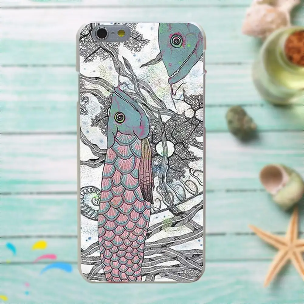 Защитный чехол для Samsung Galaxy Note 5 8 9 S3 S4 S5 S6 S7 S8 S9 S10 mini Edge Plus Lite из ТПУ с рисунком рыбы