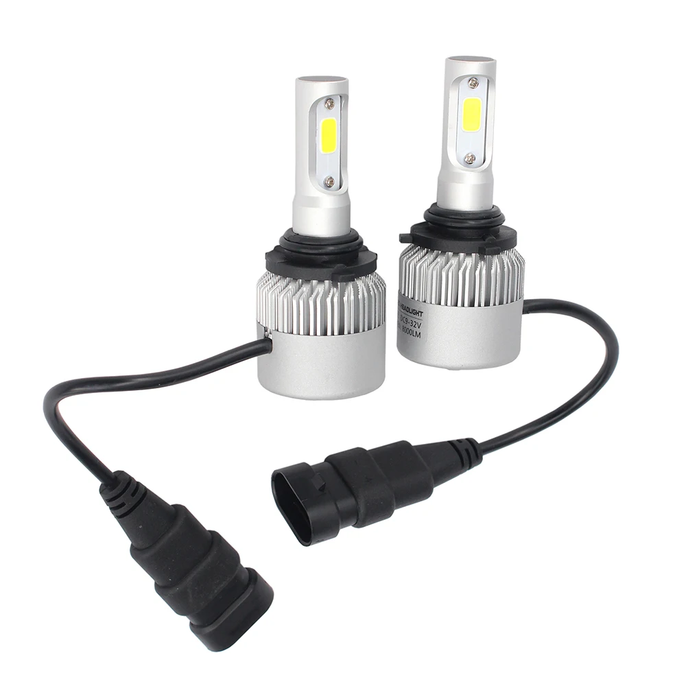 

S2 H11/H8/H9 /9006 HB4 LED HEADLIGHT Conversion Kit Fan Inside Safe 360 degree light Auto Headlamp pair