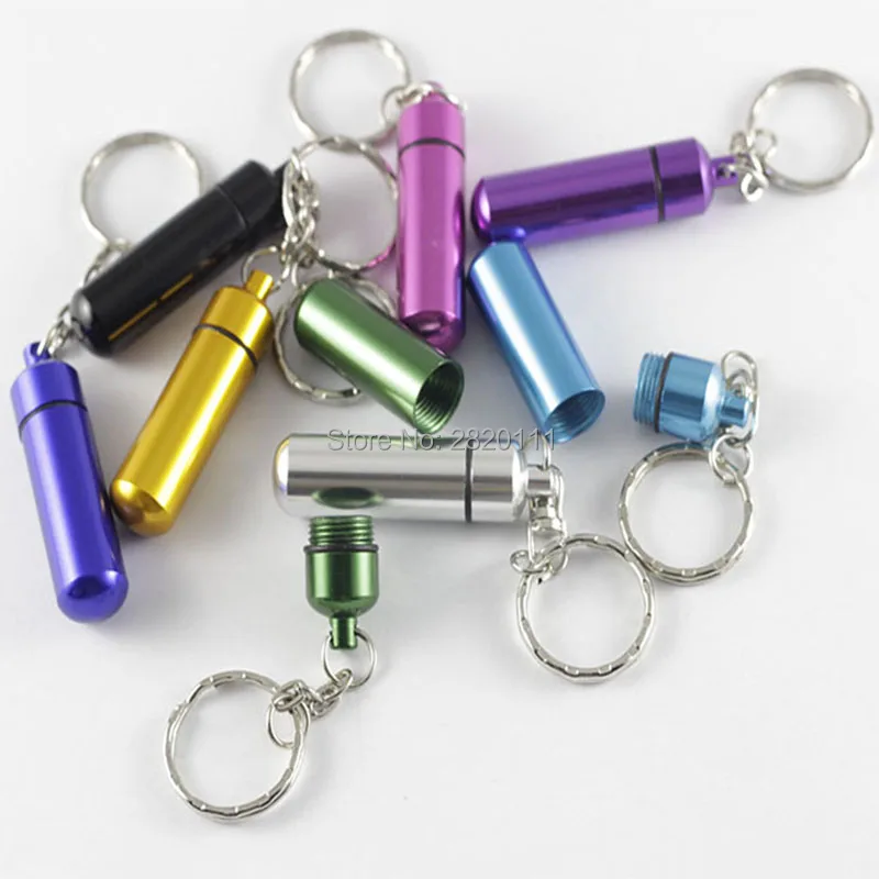 10 шт. водонепроницаемый алюминиевый контейнер для таблеток