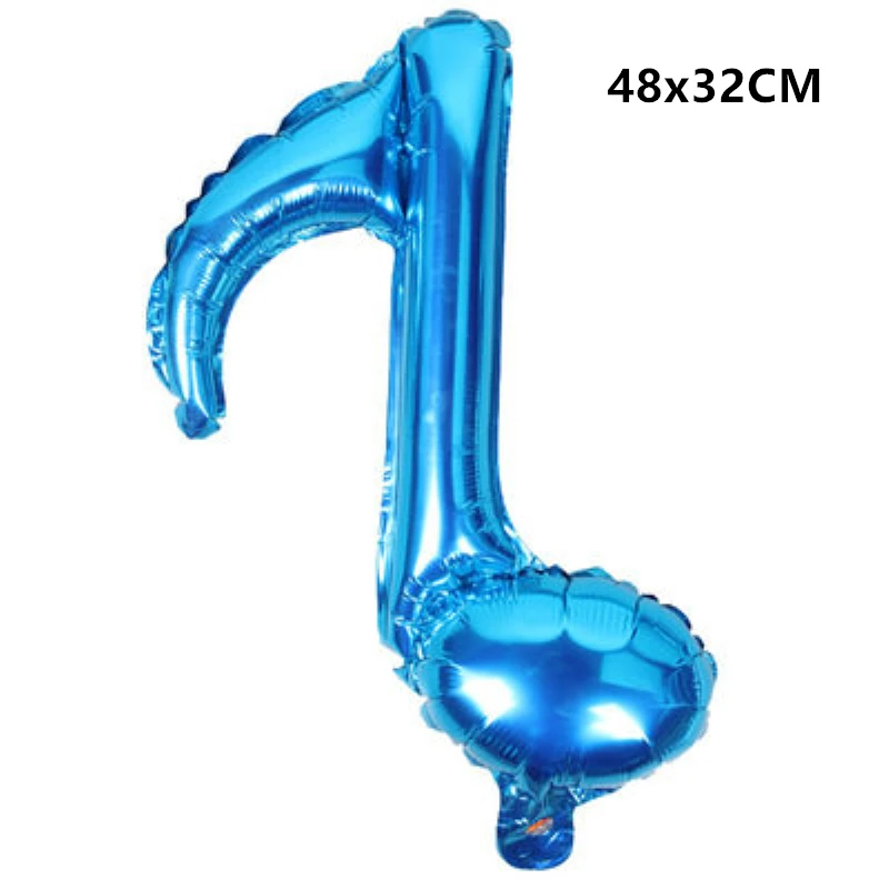 1pc 1 шт Babyshower День Рождения украшения шары День рождения декорации и взрослые красочные ноты алюминиевая фольга шары - Цвет: 1pc