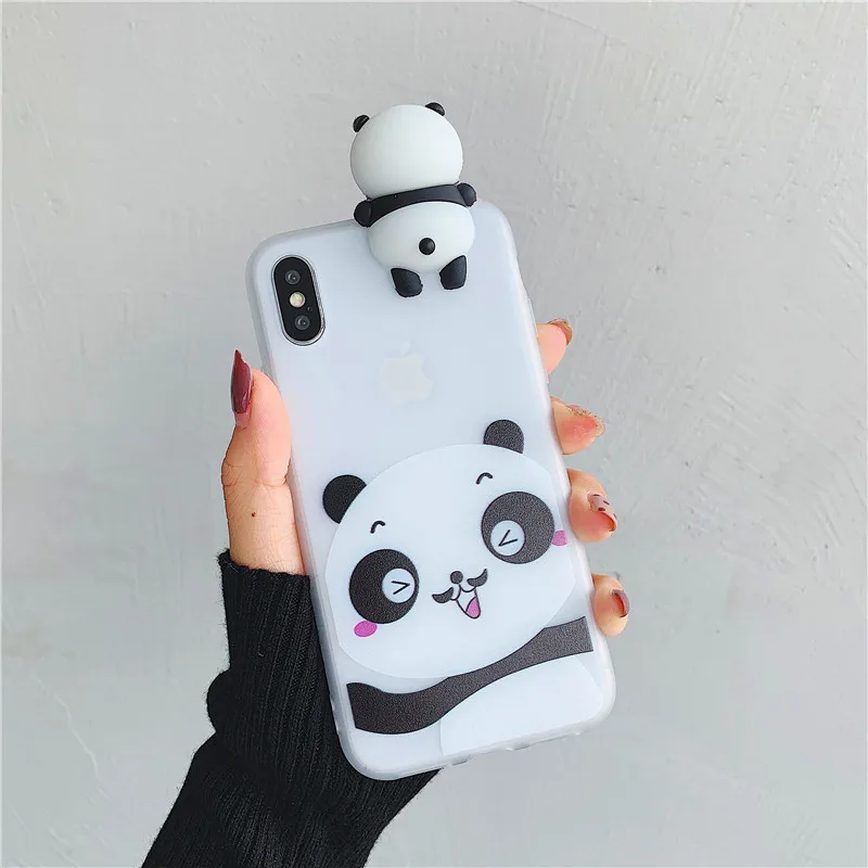 Cute Stand China Panda Case For iPhone X XR XS MAX 11 11pro 6 7 8 Plus Back Phone Cover Cartoon soft tpu cases |