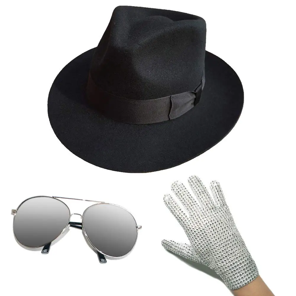 Вечерние зеркальные солнцезащитные очки MJ шляпа с перчаткой и лягушкой Майкла