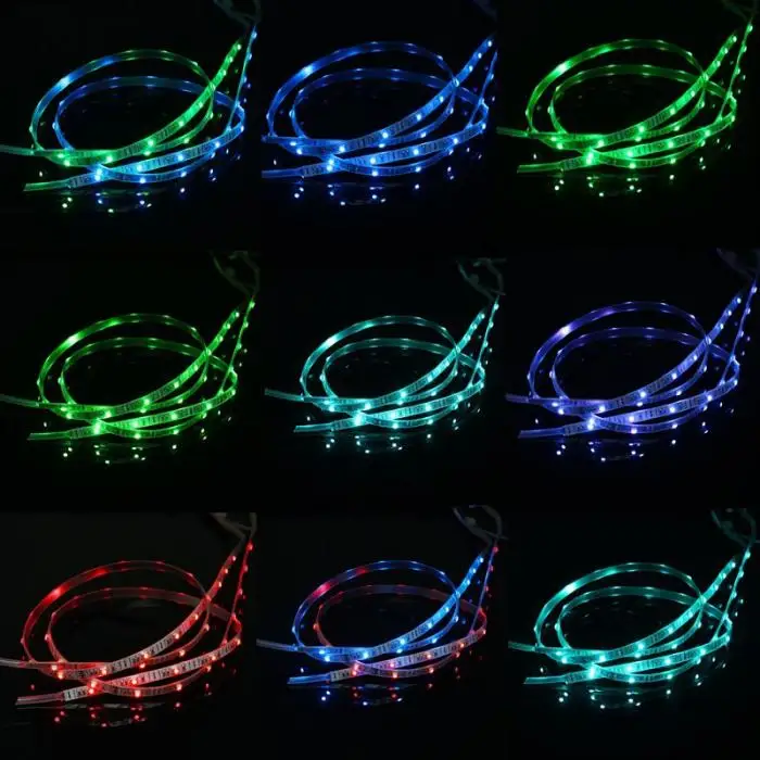 2 шт 60 см usb зарядка питание от аккумулятора RGB 24 светодиодный SMD 3528 ленточный светильник водонепроницаемая обувь одежда Вечерние- M25