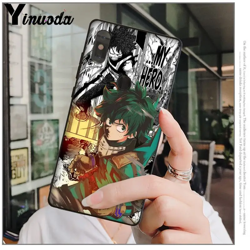 Yinuoda японский аниме My Hero academic цельный черный чехол из ТПУ для телефона Redmi 5 plus Note