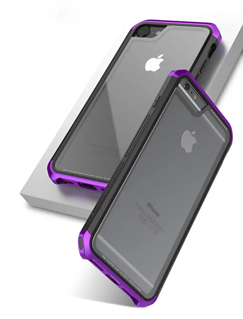 Чехол для iphone X XR XS Max металлический бампер Роскошный Алюминиевый 7 8 Plus 6 6s plus