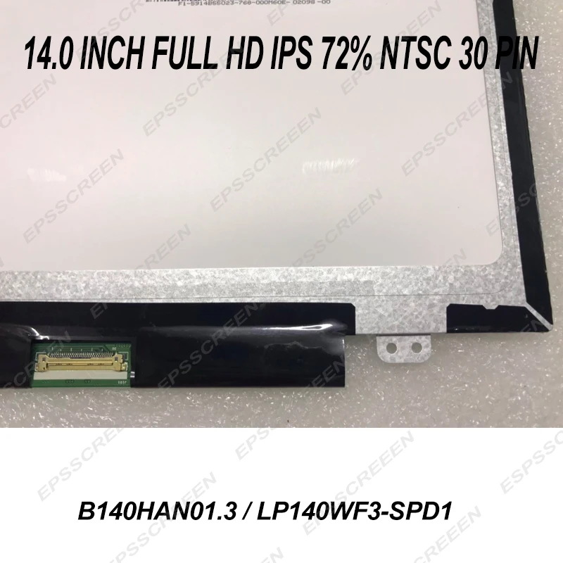 Сменный ЖК-экран для ноутбука B140HAN01.3 /LP140WF3 SPD1 72% цветов светодиодный м | Компьютеры