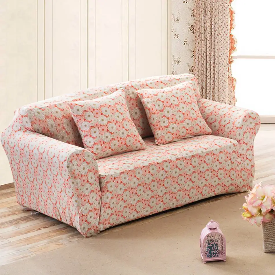 005 Розовые цветы Чехлы для дивана кровати для гостиной Loveseat спандекс Угловые Чехлы для кресел универсальные растягивающиеся покрытия для мебели плюшевые - Цвет: 005