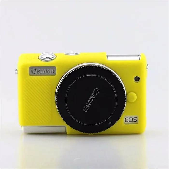 M100 yellow Силиконовый резиновый чехол для камеры, защитный чехол для камеры Canon EOS R M100 M6 M10 M50 - Цвет: M100 yellow