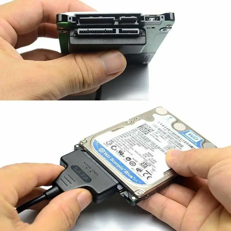 SATA 7 + 15 22 Pin к USB 2 0 кабель адаптера для 5 HDD жесткий диск ноутбука Новый|Компьютерные